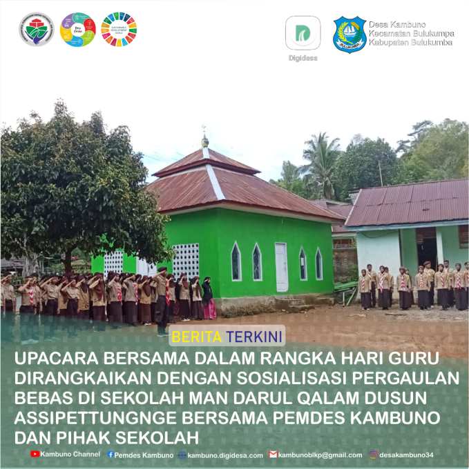 Upacara hari guru dirangkaikan dengan sosialisasi Pergaulan Bebas