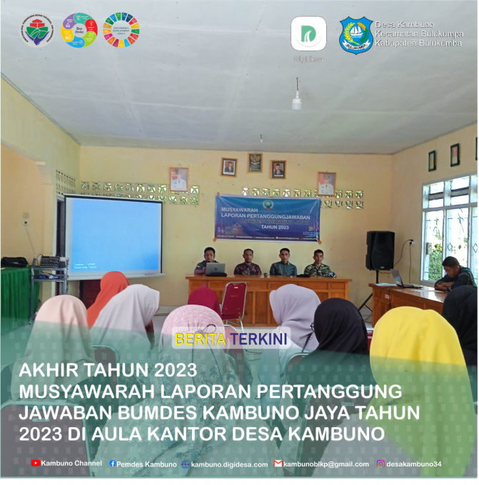 Musyawarah Laporan pertanggungjawaban Bumdes Kambuno Jaya 2023